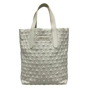Auth JIMMY CHOO Sophie N / S White Leather Tote Bag